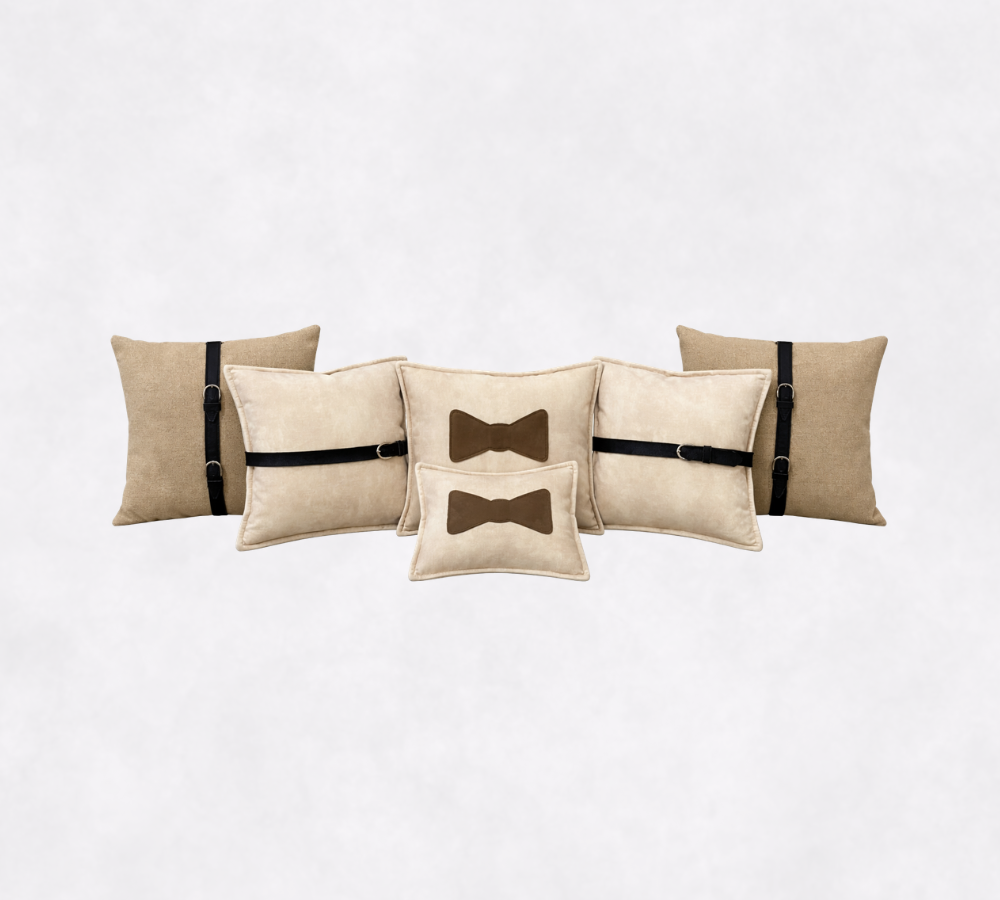 Conjunto de Almofadas Creme